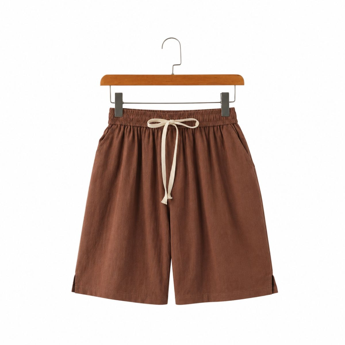 Solvane Leinen-Shorts mit Kordelzug
