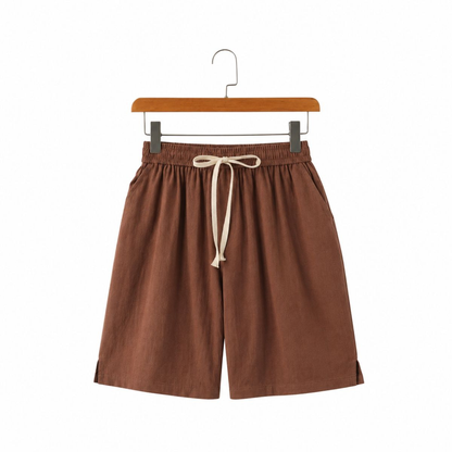 Solvane Leinen-Shorts mit Kordelzug
