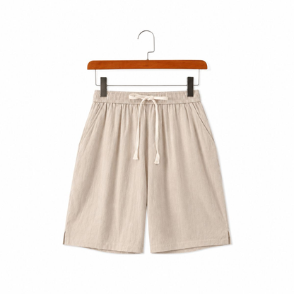 Solvane Leinen-Shorts mit Kordelzug